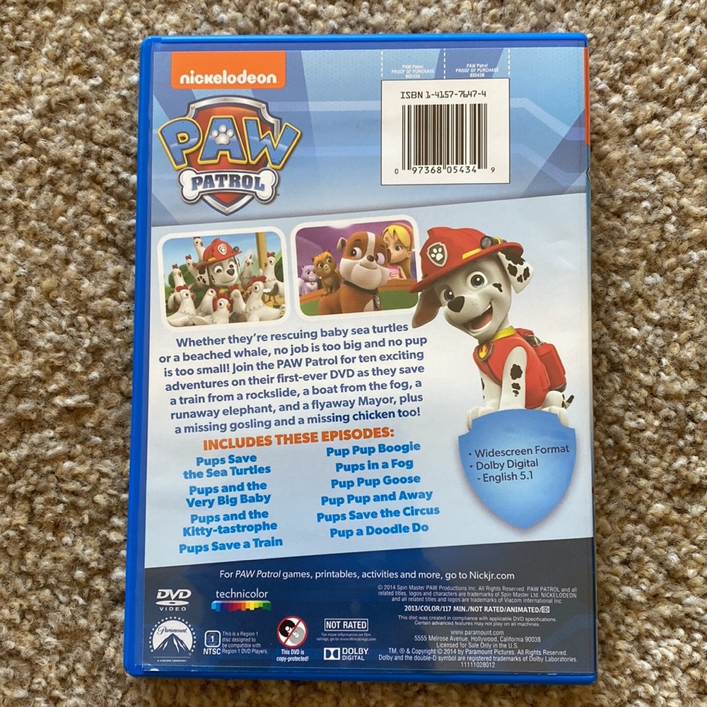 Nickelodeon Paw Patrol DVD - Picture 2 of 3